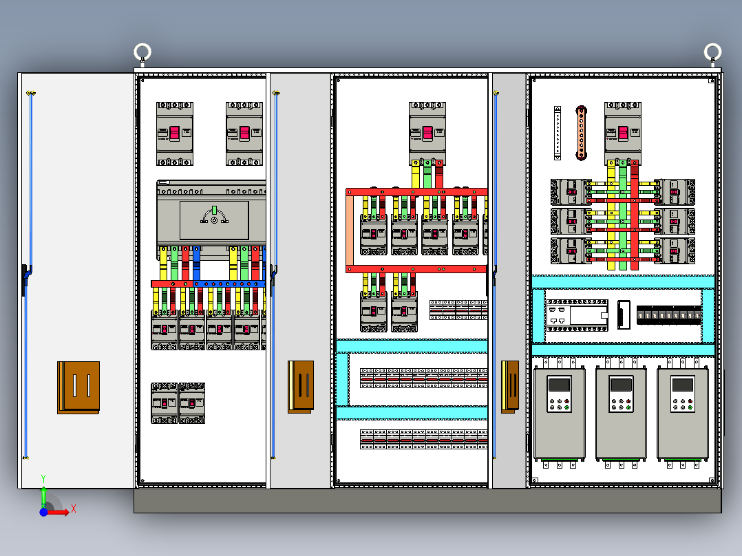 三柜组装630Aplc控制柜前视图