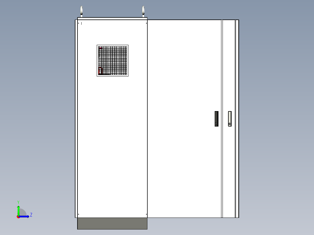 三柜组装630Aplc控制柜左视图