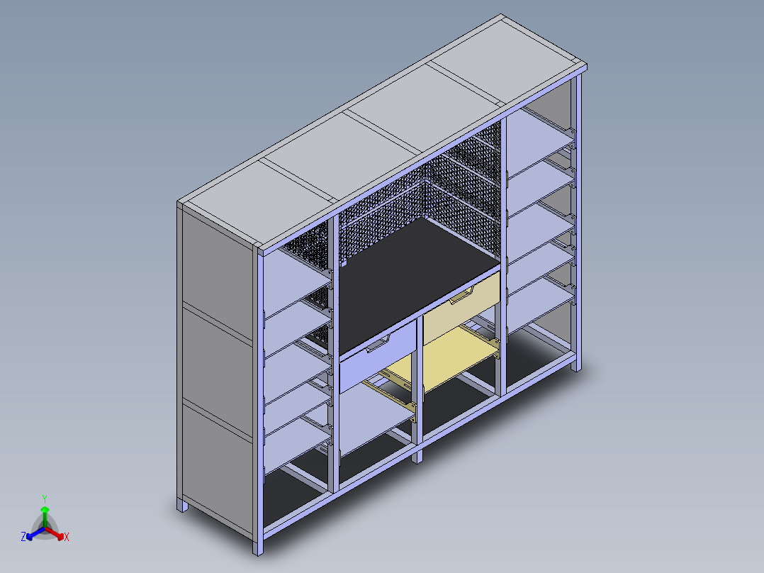 货架、工具架正等轴测图