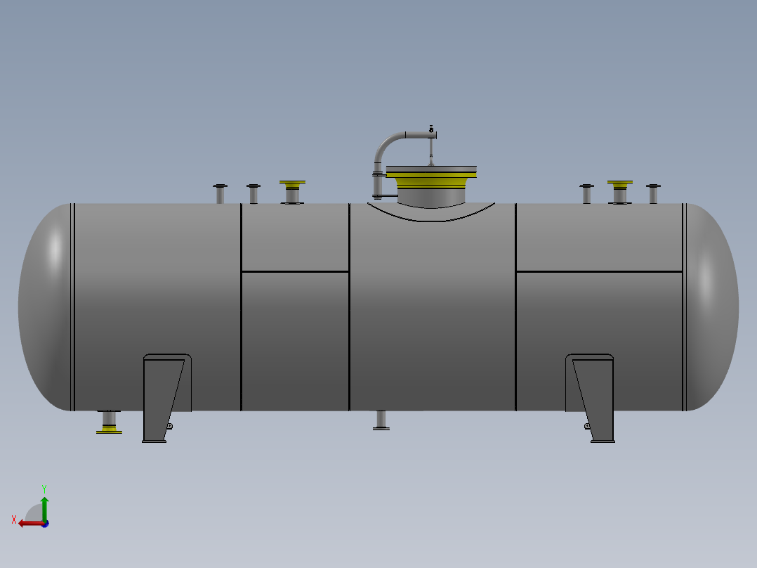 压力容积、储罐后视图