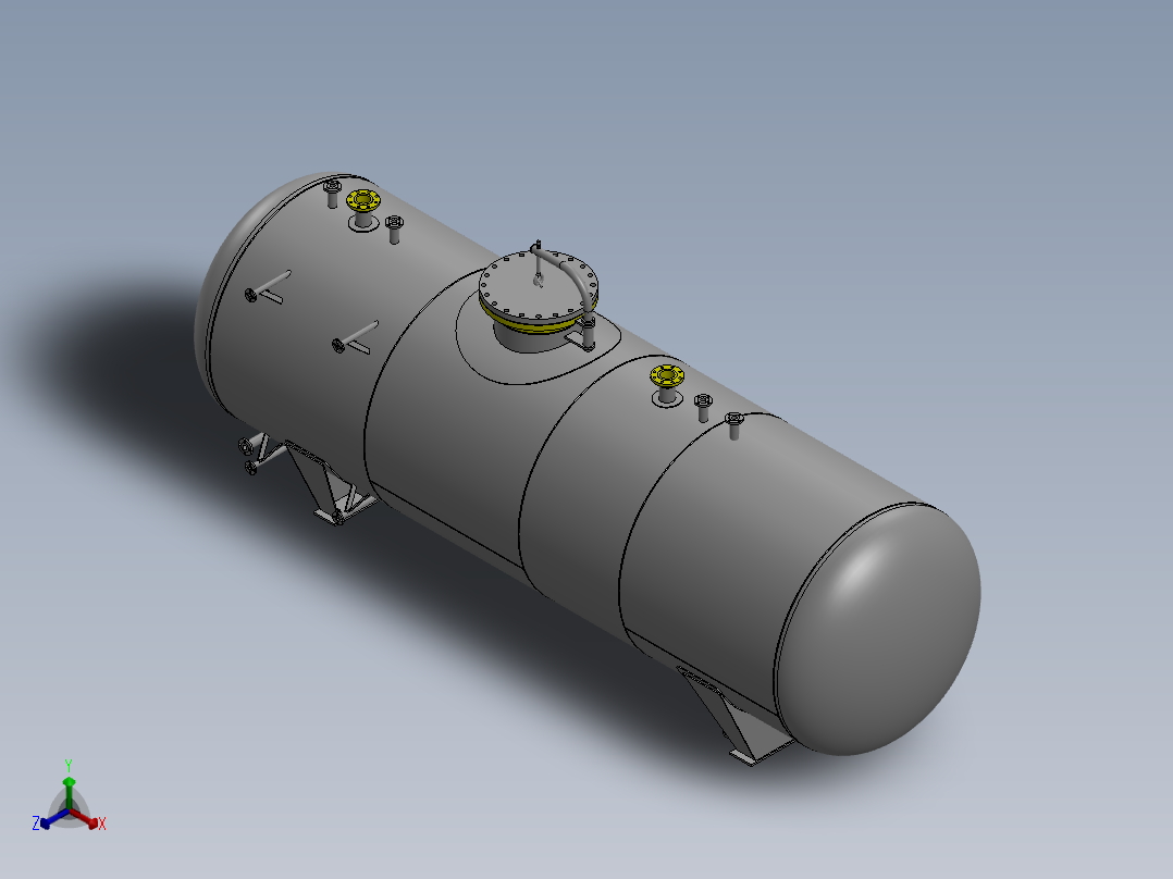 压力容积、储罐正等轴测图