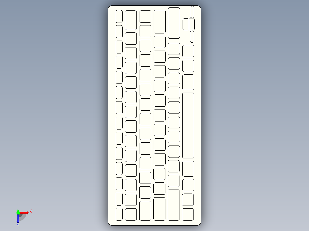 键盘821俯视图