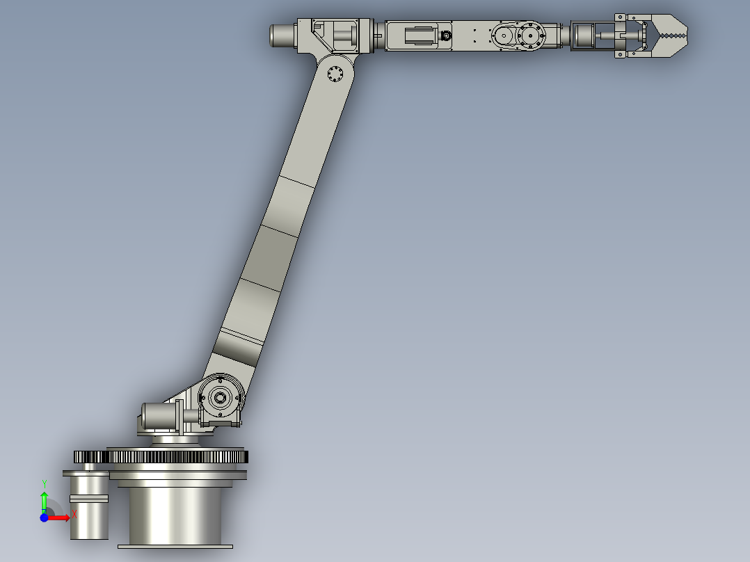 自动化抓取小型物体上下料机器人前视图