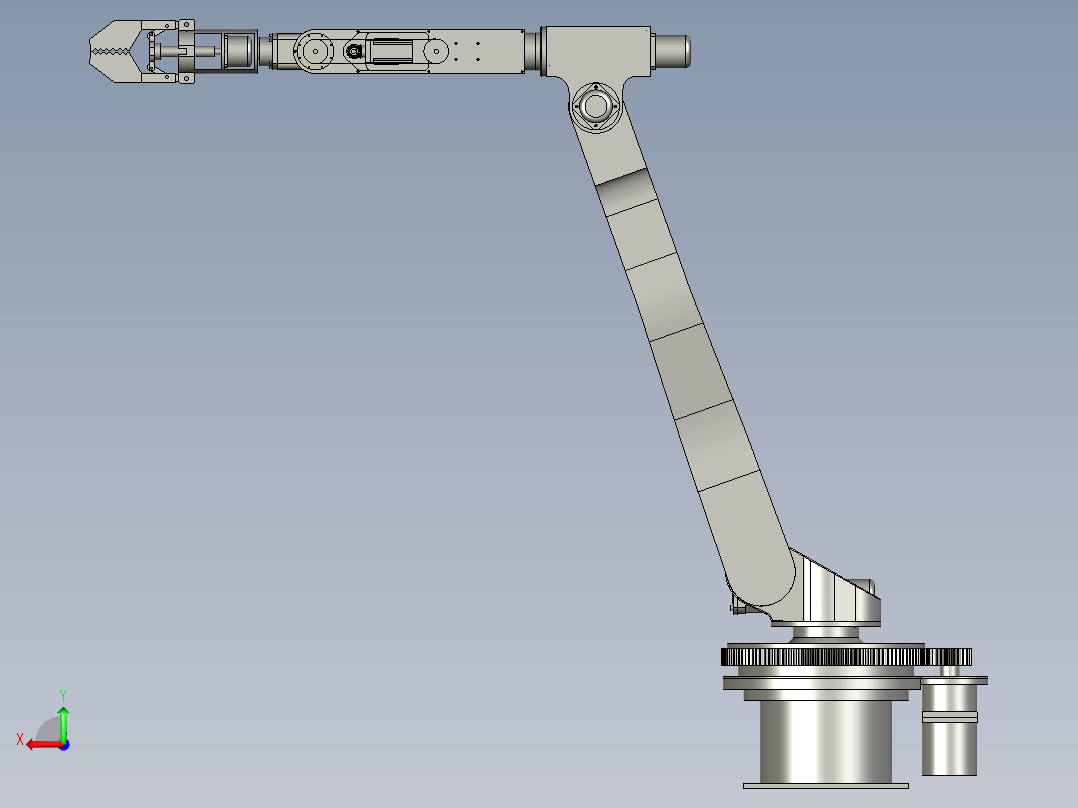 自动化抓取小型物体上下料机器人后视图