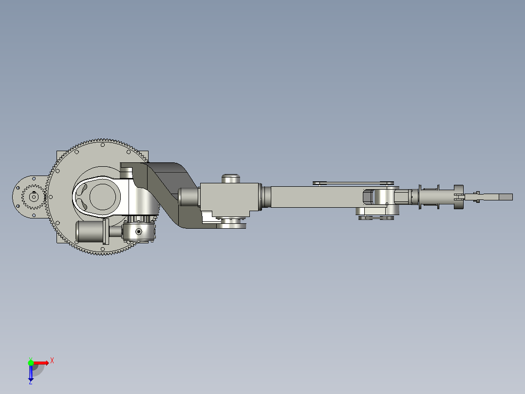 自动化抓取小型物体上下料机器人俯视图