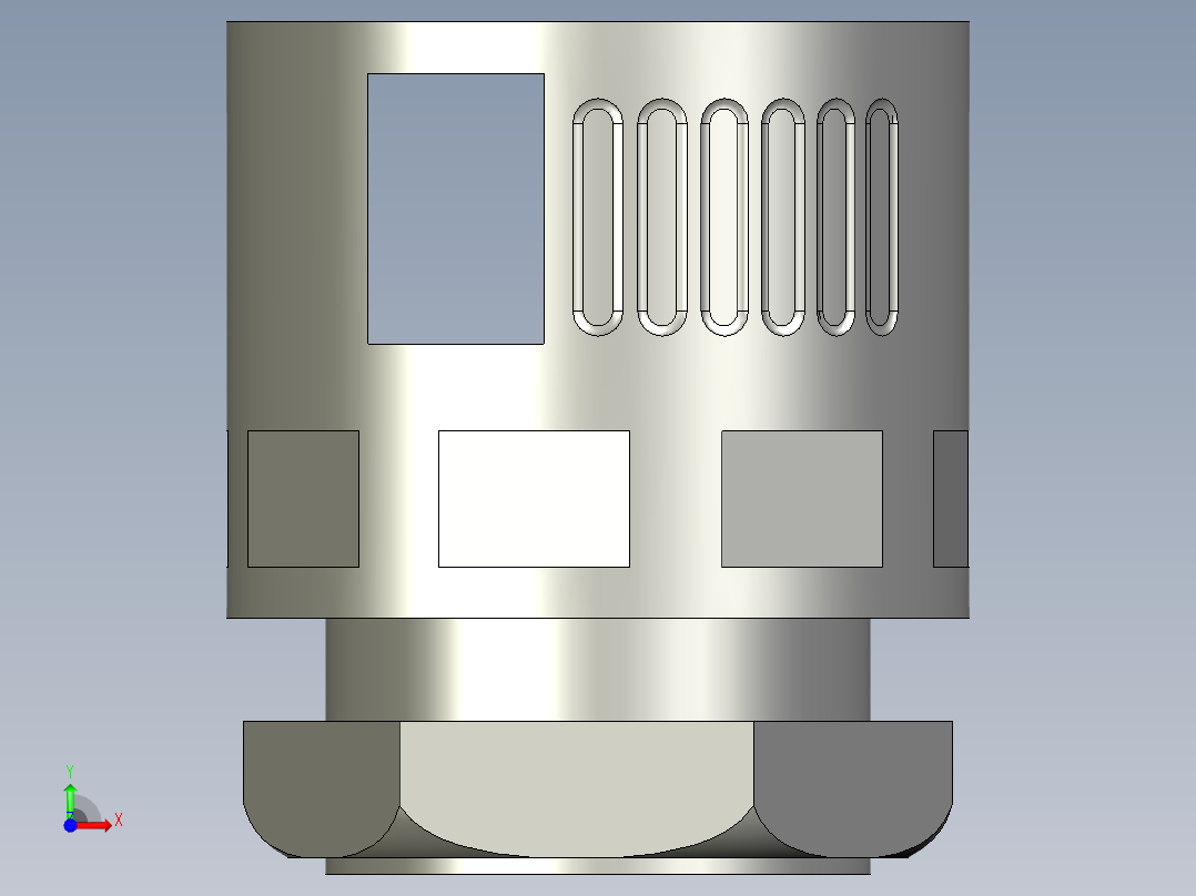 黑色AD34-浪管接头-7011013110003-A前视图
