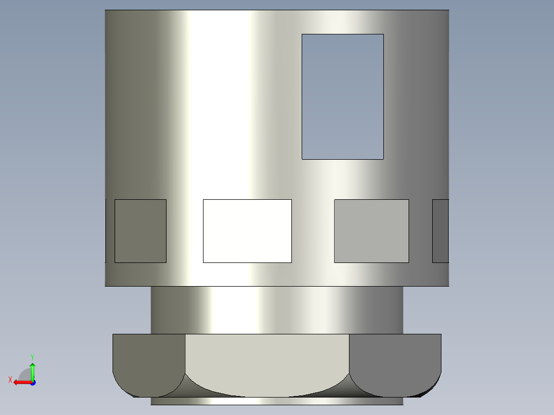 黑色AD34-浪管接头-7011013110003-A后视图