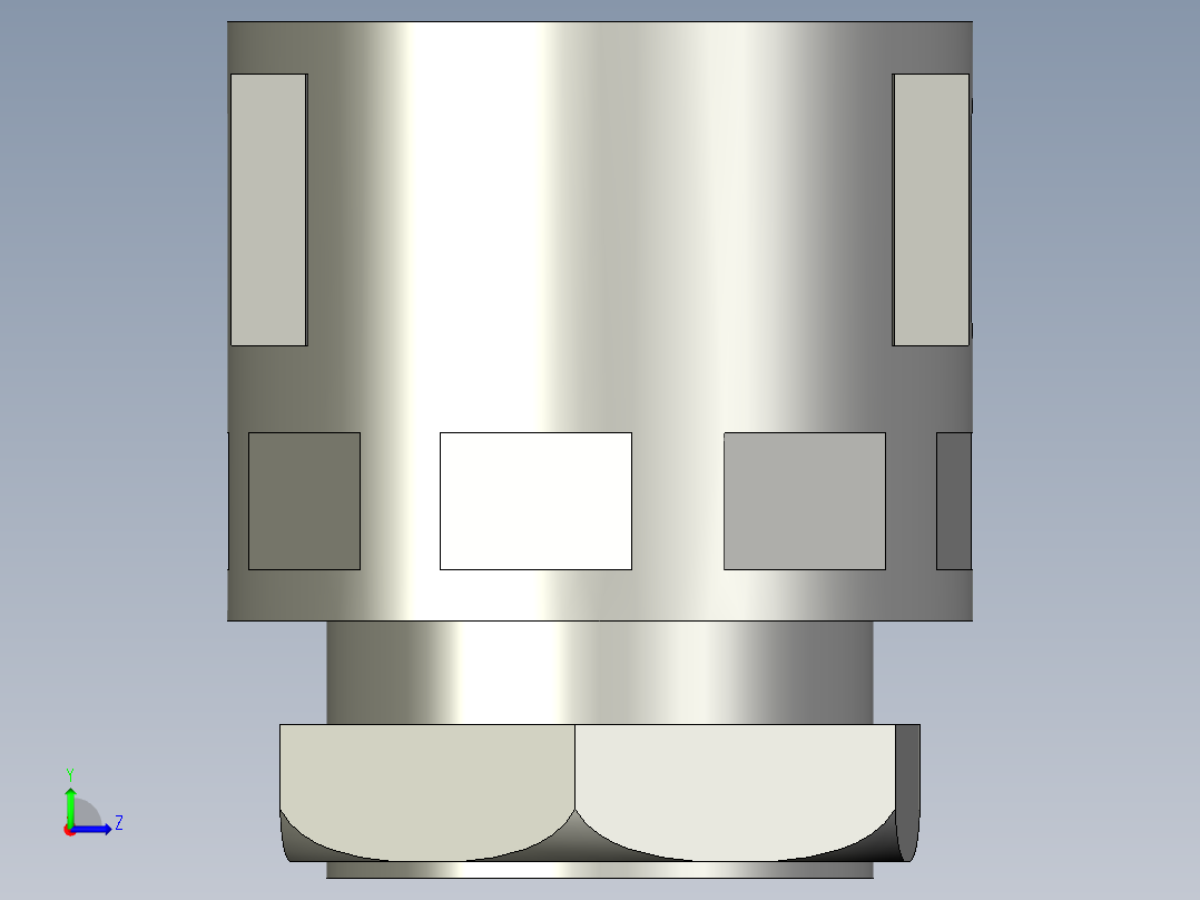 黑色AD34-浪管接头-7011013110003-A左视图