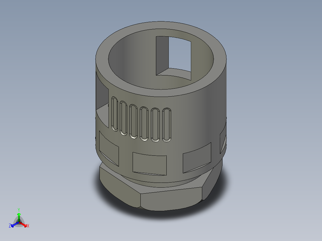 黑色AD34-浪管接头-7011013110003-A正等轴测图