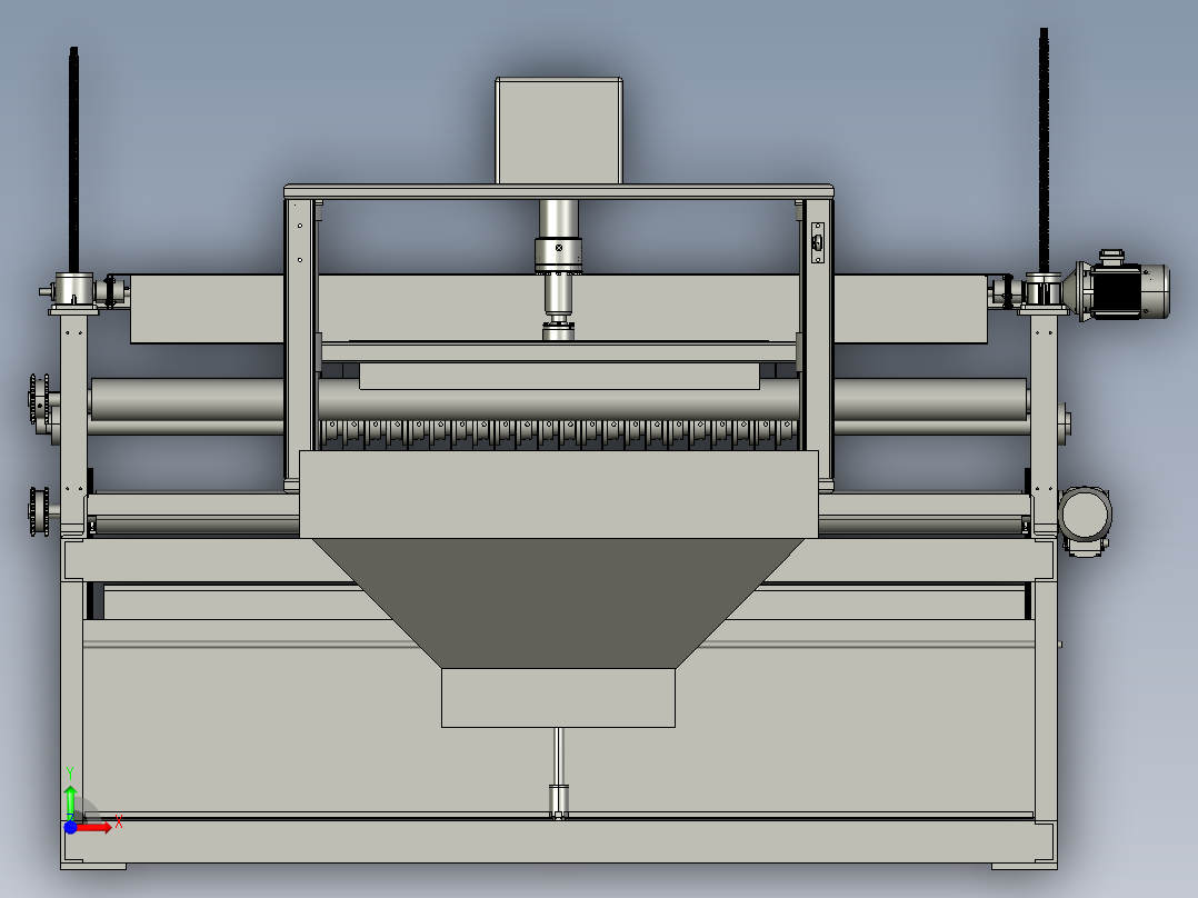 橡胶生产用全自动橡胶切条机前视图