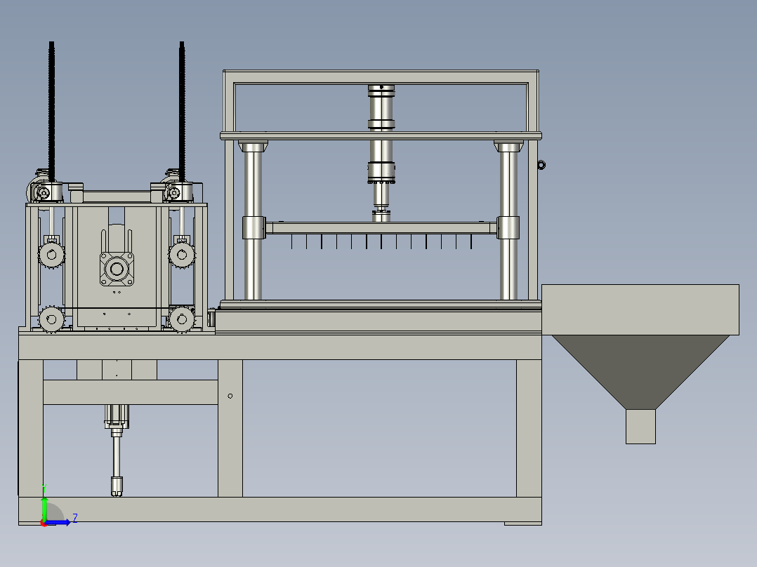 橡胶生产用全自动橡胶切条机左视图