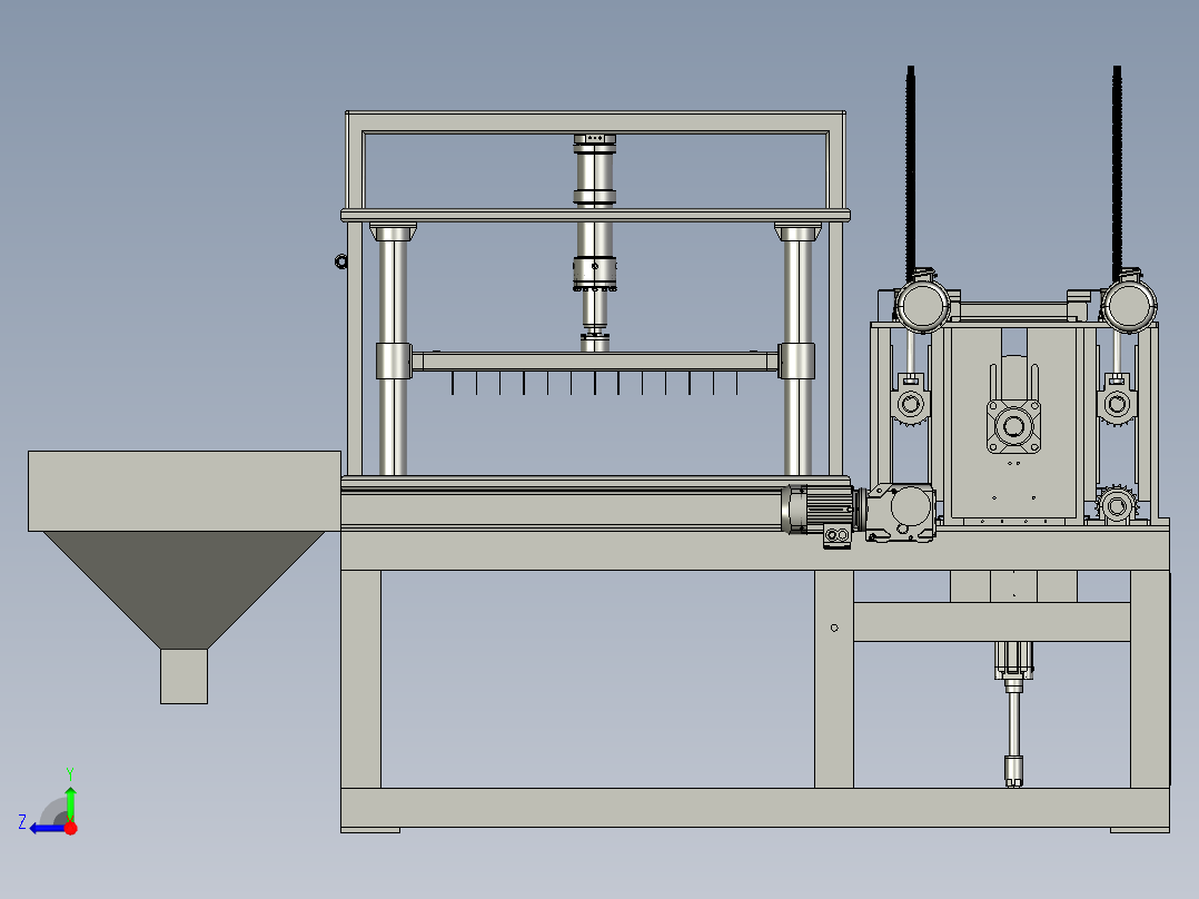 橡胶生产用全自动橡胶切条机右视图