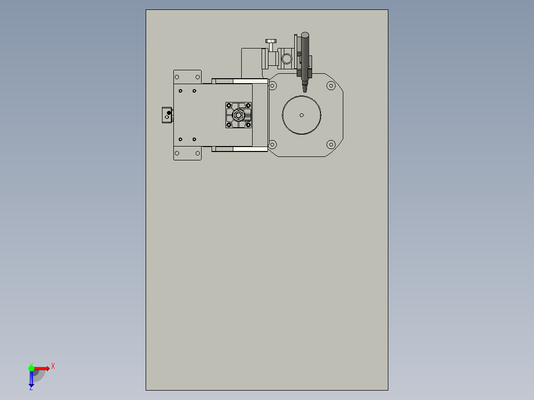 立式自动圆焊机俯视图