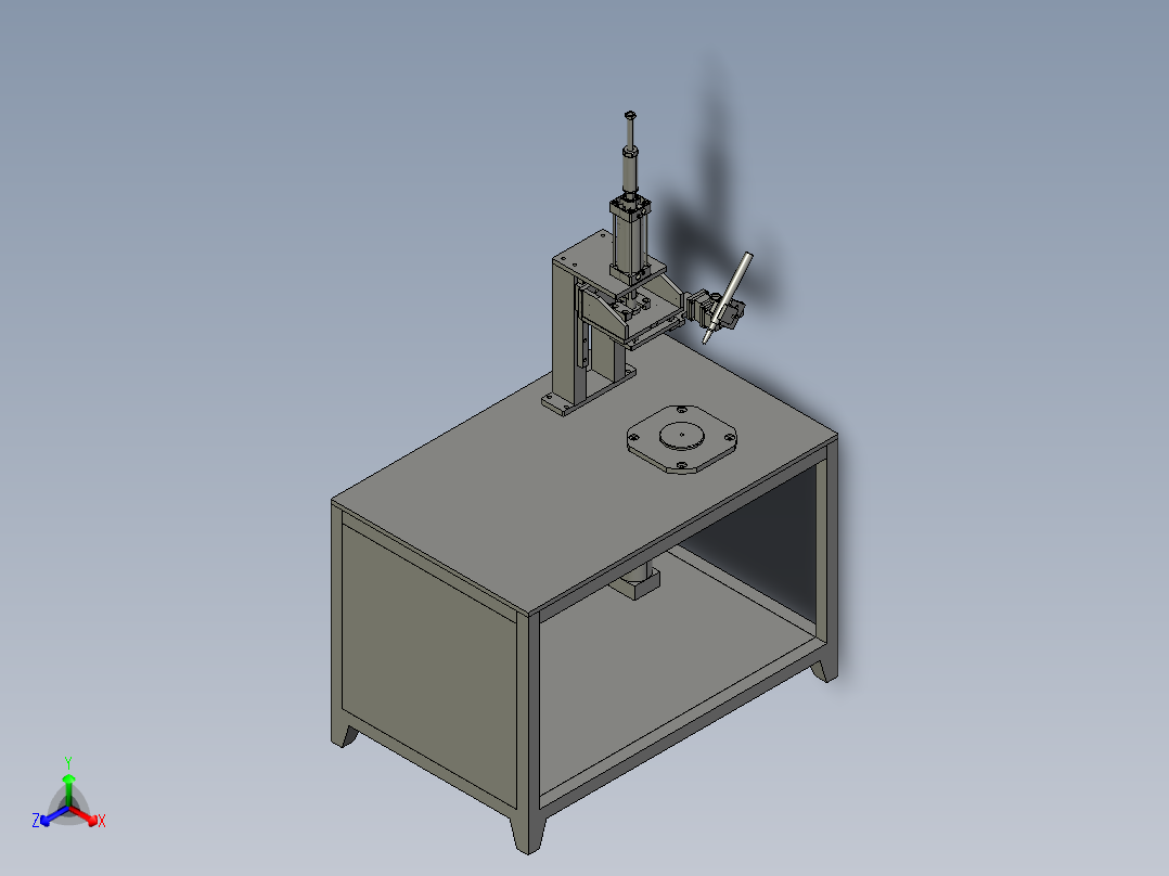 立式自动圆焊机正等轴测图