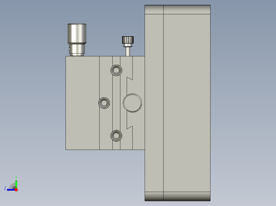 小型油盘组合右视图