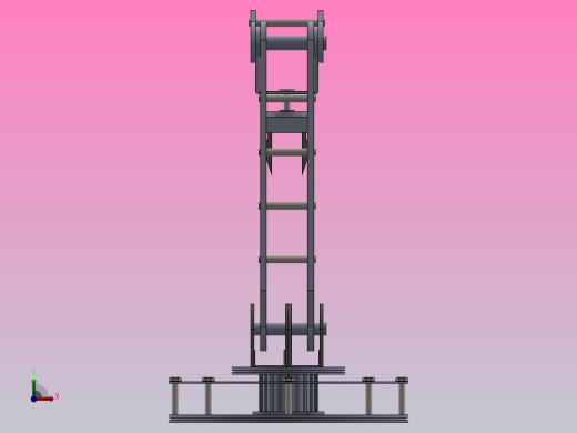 简易机械臂结构3D图纸前视缩略图