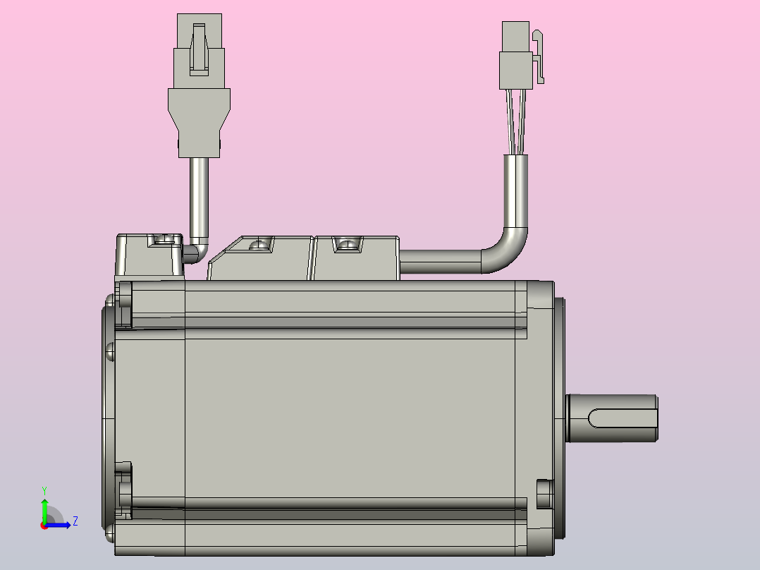 ECM-A3H EMC-A3L 马达机构-有刹车80框[ECM-A3H-CX0804S7X]台达左视图