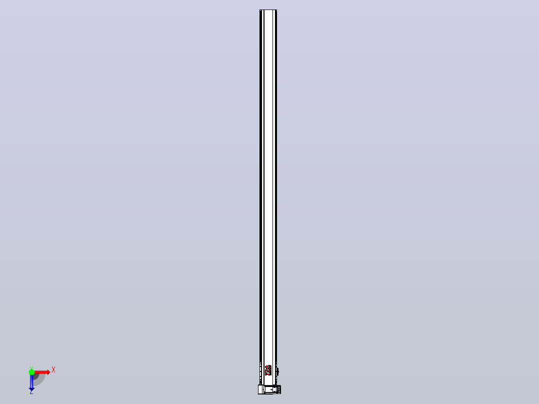 皮带直线轴半封闭可选导轨TPA-HNB-120D-110-L2400-LU-C-P40-N3俯视图