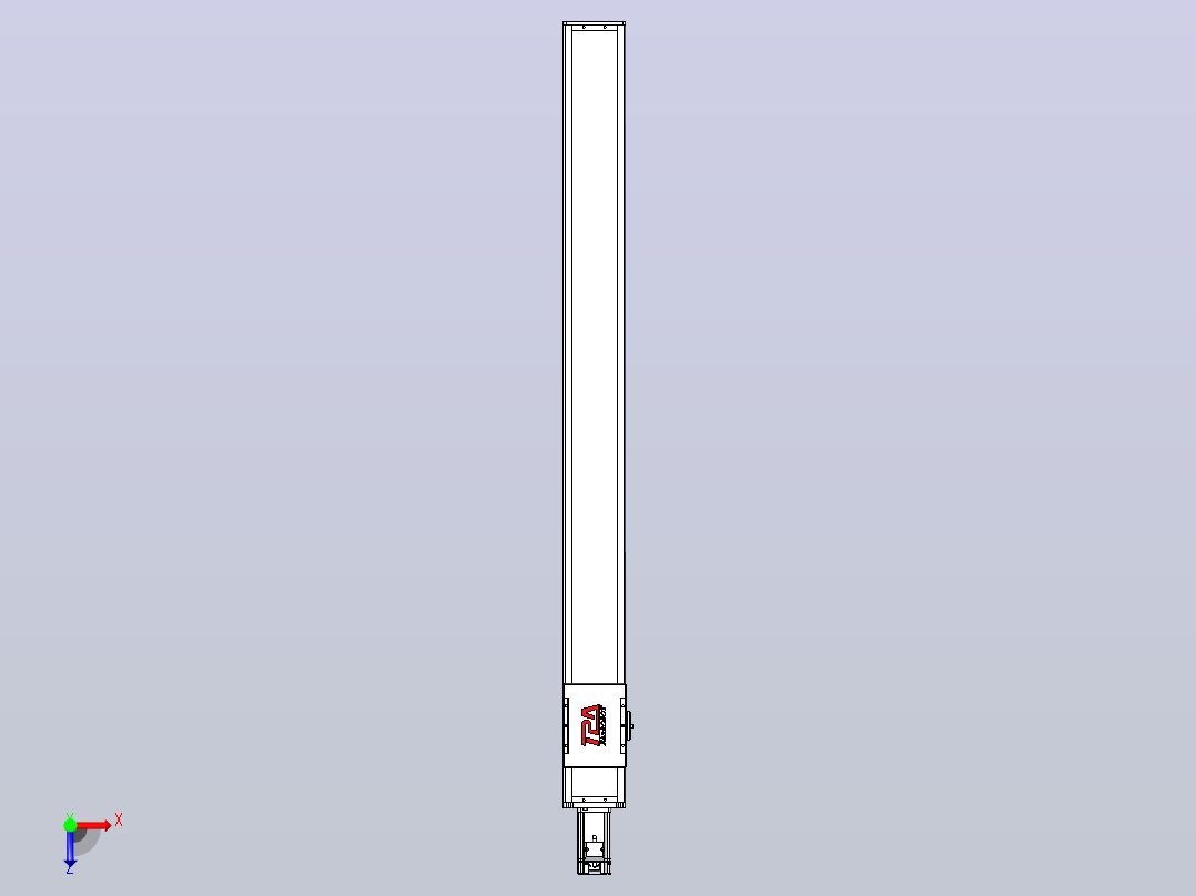 滚珠丝杠直线轴带导轨全封闭TPA-HCR-110D-1610C-L1150-M-C-P40-N3俯视图