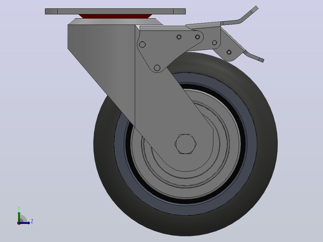 Z13-01B-150-202G重型轮[Z13-01B-150-202G]左视图