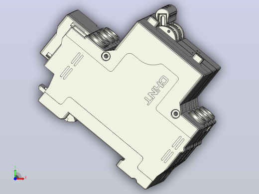 NBPLE-63 2P剩余电流动作断路器三维模型202010前视缩略图