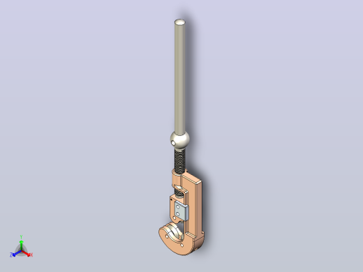Cortatubos手动钢管切割机模型3D图纸正等轴测缩略图