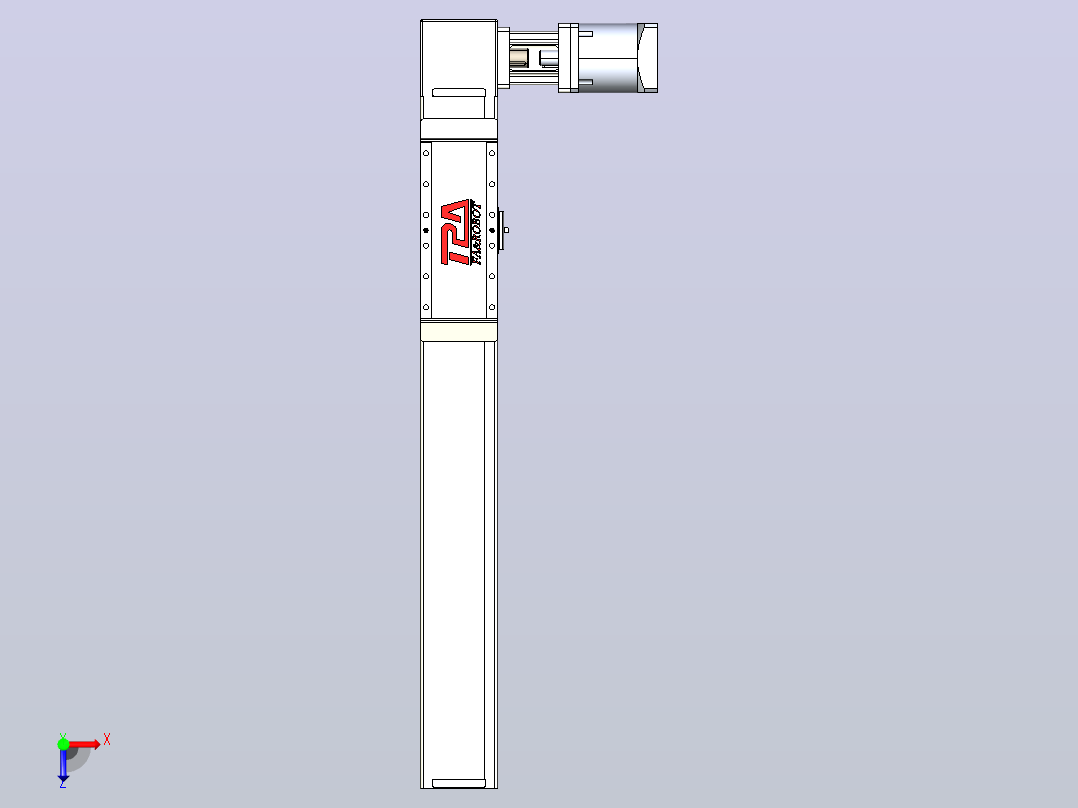 伺服电机集成皮带传动直线执行器TPA-OCB-100-192-L450-DL-J90-N3俯视图