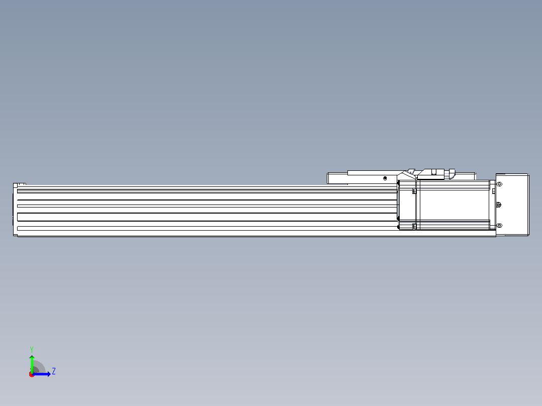 滚珠丝杠直线轴带导轨全封闭TPA-HCR-140D-2010C-L350-ML-C-P40-N3左视图