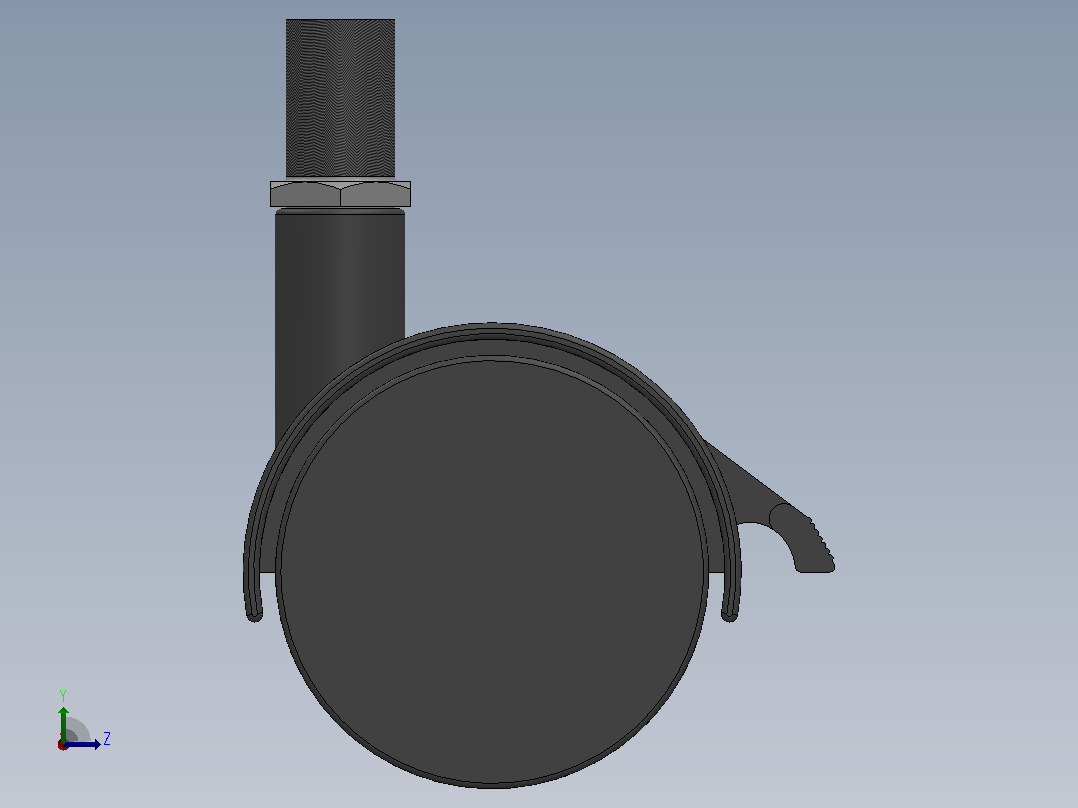 P21-03B-60-105B家具轮[P21-03B-40-105B]左视图