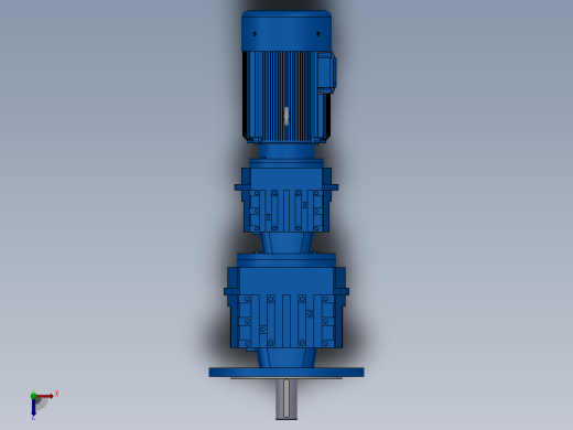 RF57R37法兰轴伸式组合型斜齿轮减速机RF57R37-Y0.25-4P-71-M1-0°-Φ250俯视缩略图