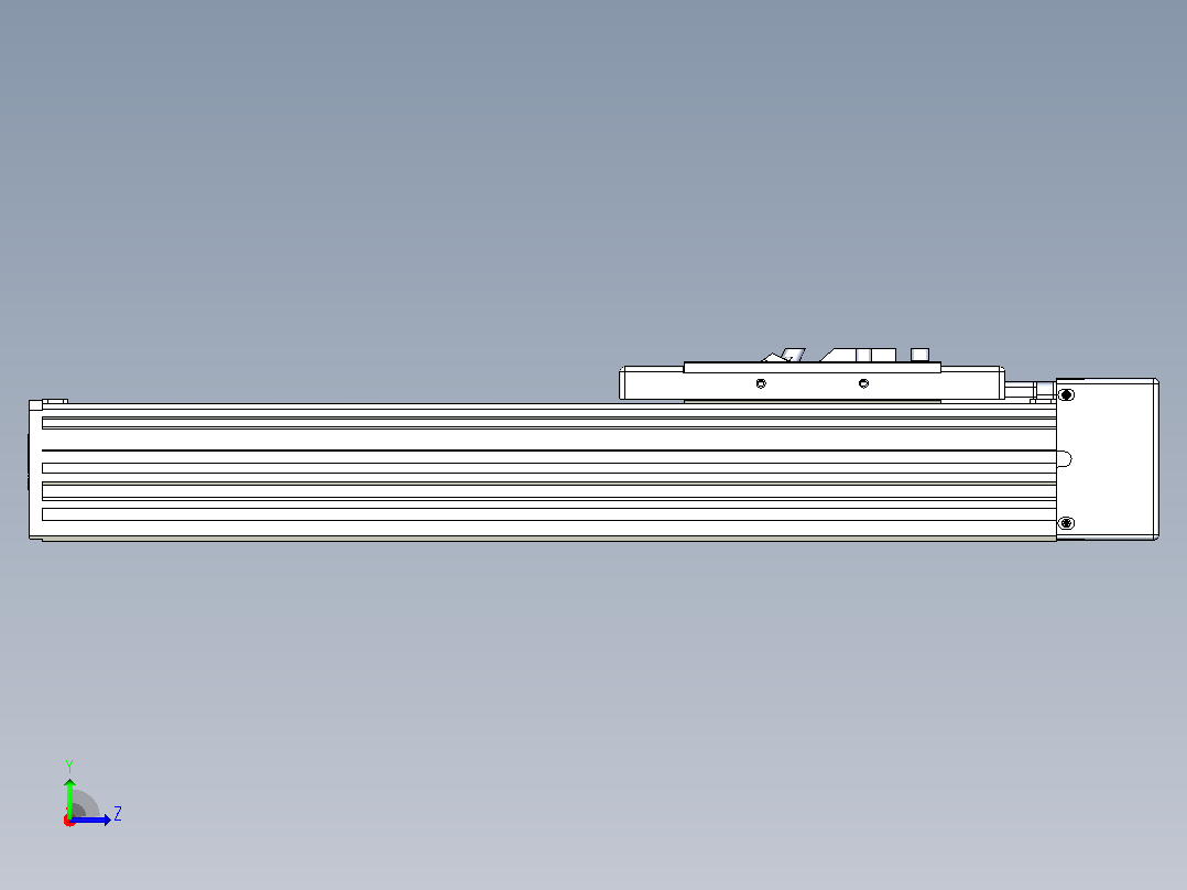 滚珠丝杠直线轴带导轨全封闭TPA-HCR-110D-1610C-L200-MR-C-P40-N3左视图