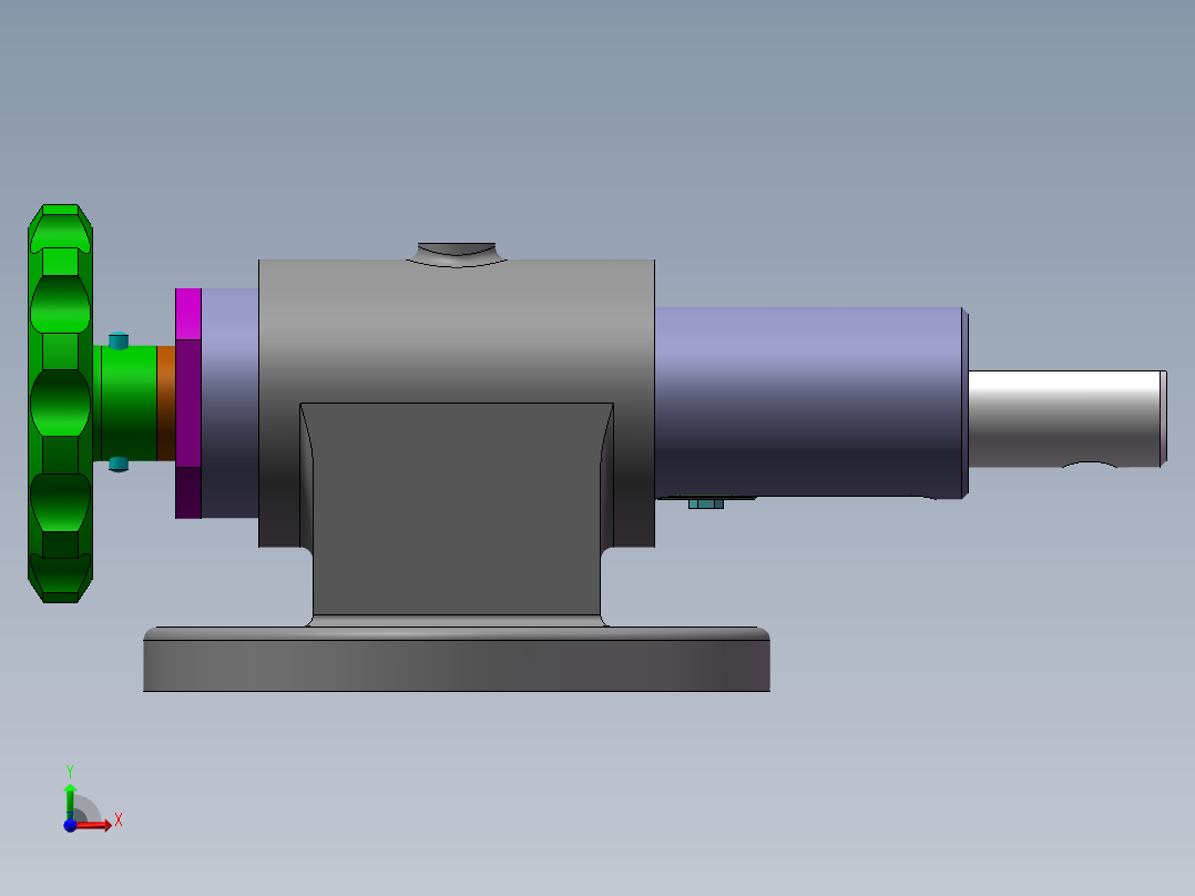 微动机构零件图装配图sw14可编辑前视图