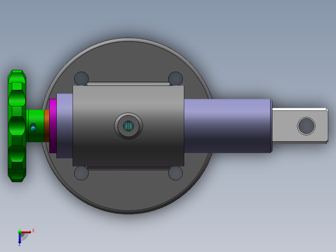 微动机构零件图装配图sw14可编辑俯视图