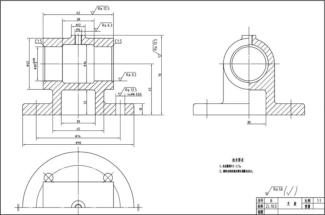 微动机构零件图装配图sw14可编辑