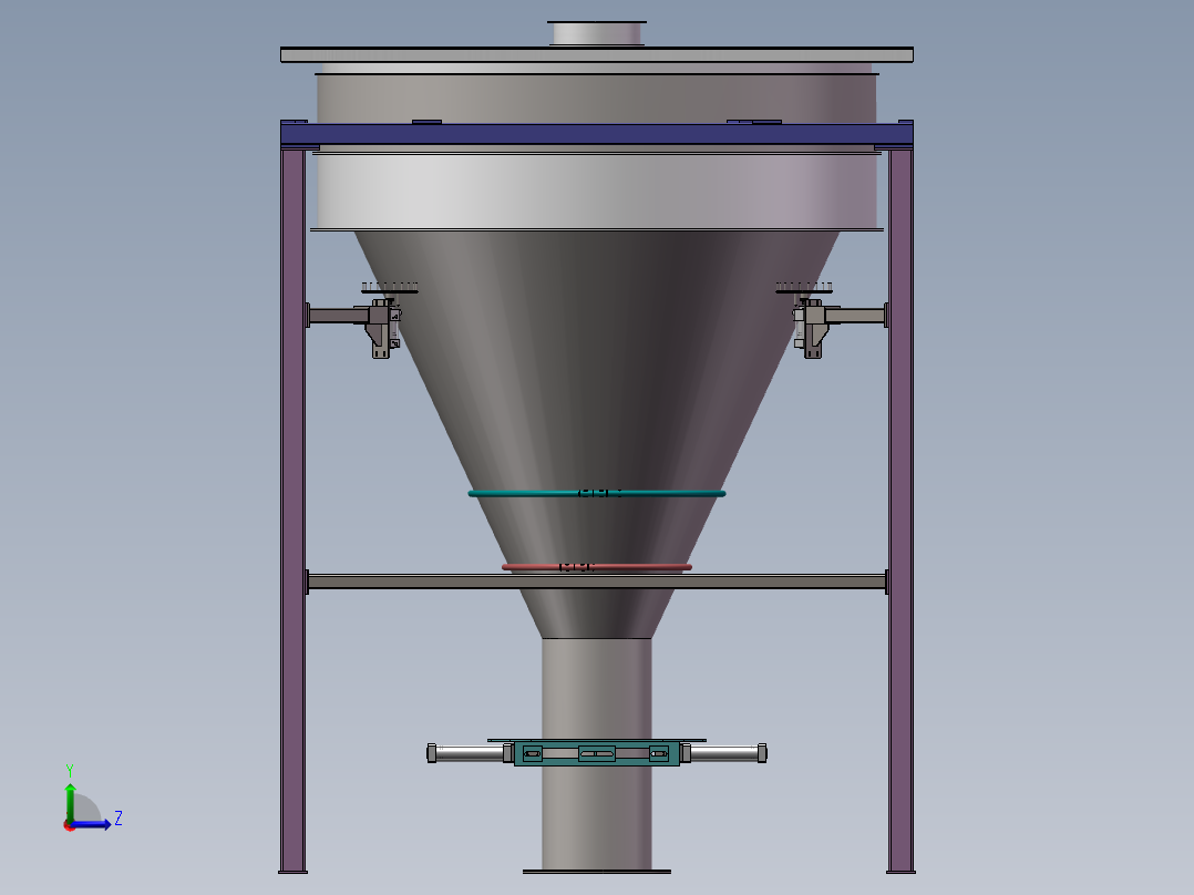 自动校秤功能秤斗三维设计(sw12+说明书+cad)左视图