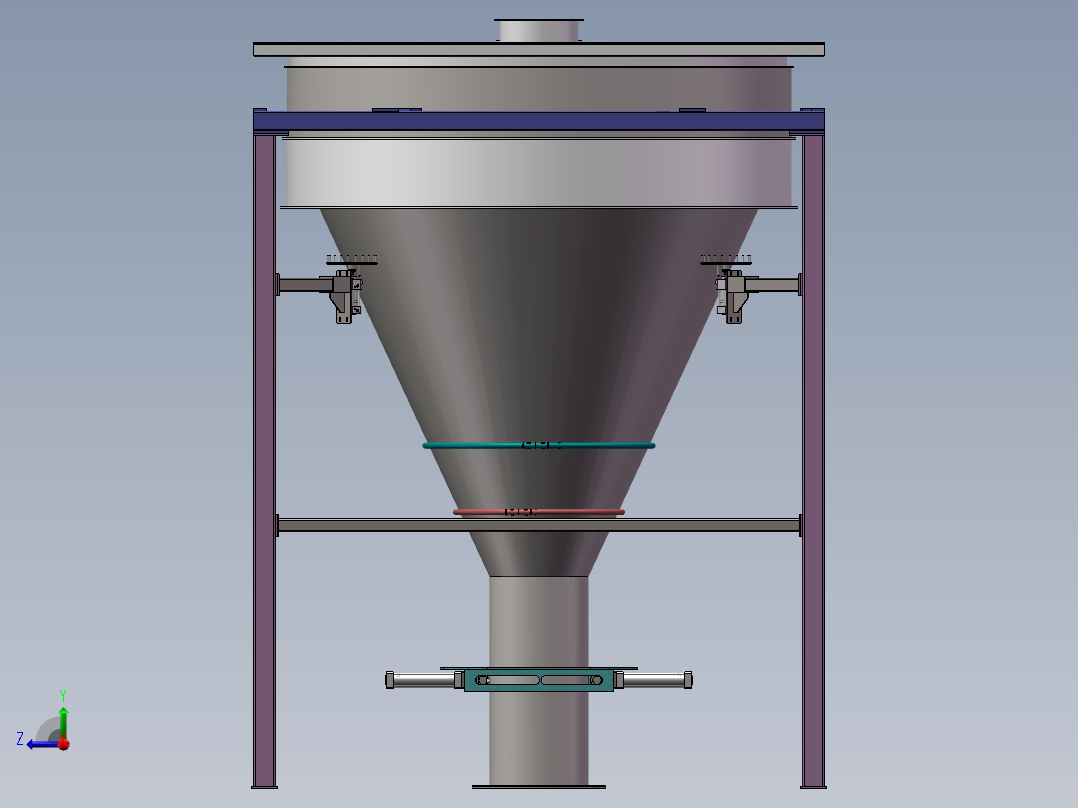 自动校秤功能秤斗三维设计(sw12+说明书+cad)右视图