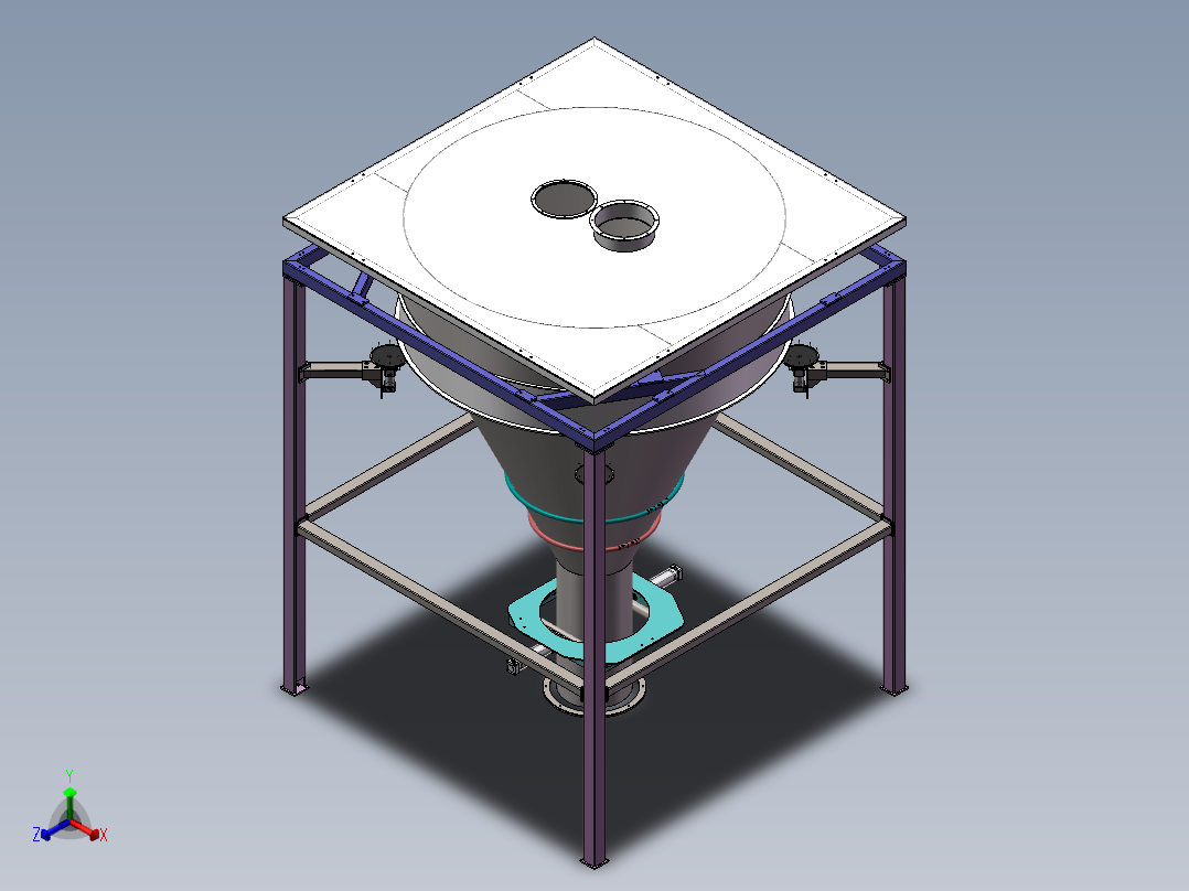 自动校秤功能秤斗三维设计(sw12+说明书+cad)正等轴测图