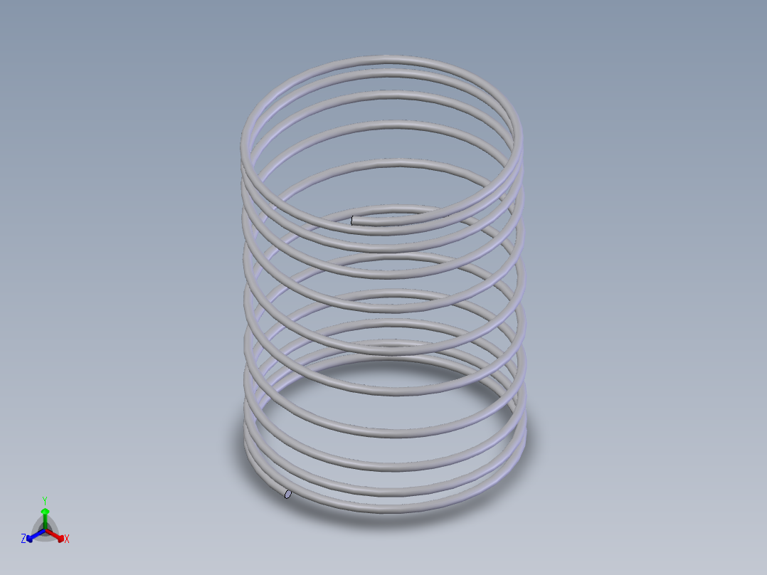 SW压簧小模型正等轴测图