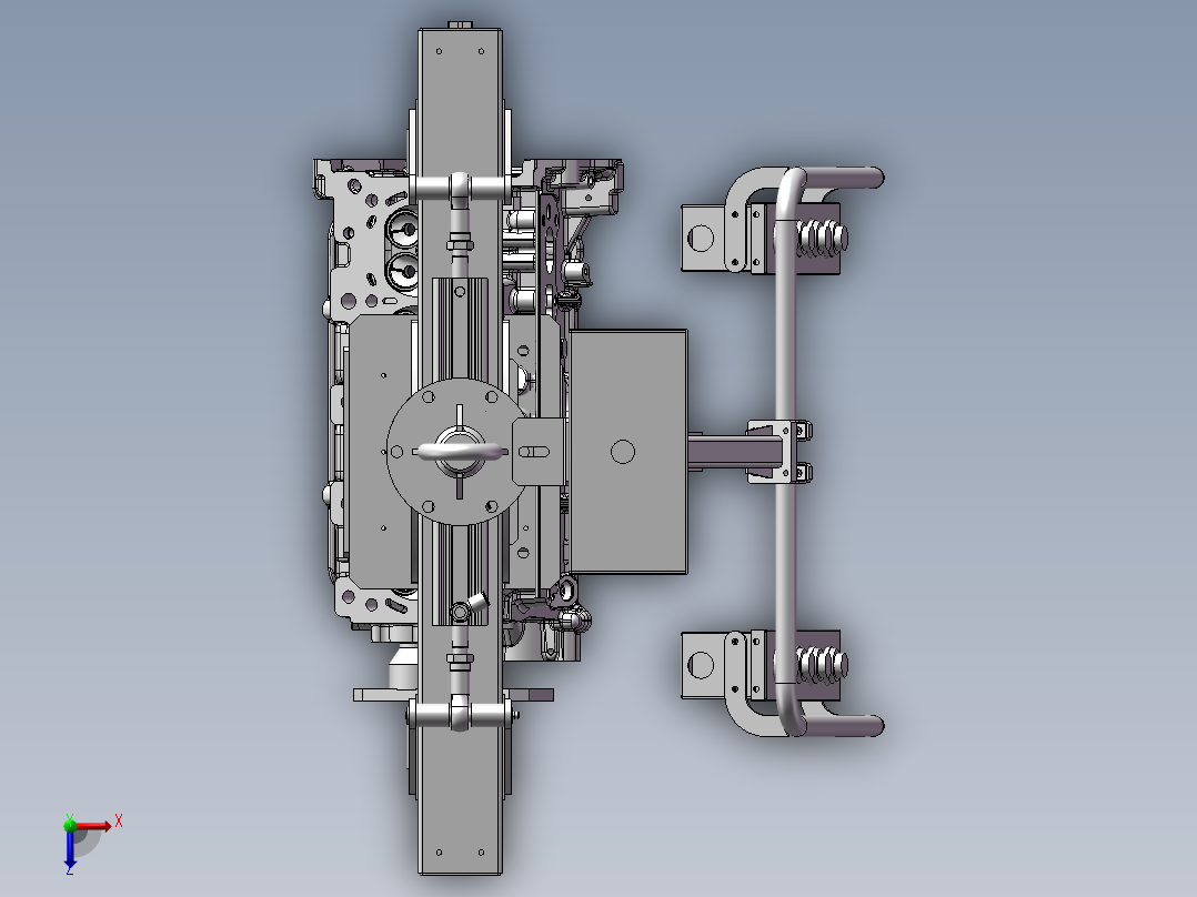 缸体翻转工装夹具俯视图