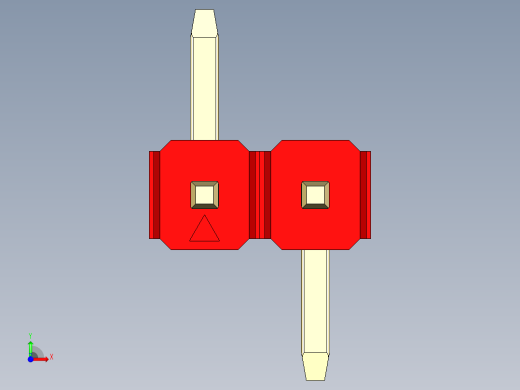彩色公排针 100mil 2.54mm 系列-DS1022_red_02p_100mil_Type_SMT_R1_rev1.0前视缩略图