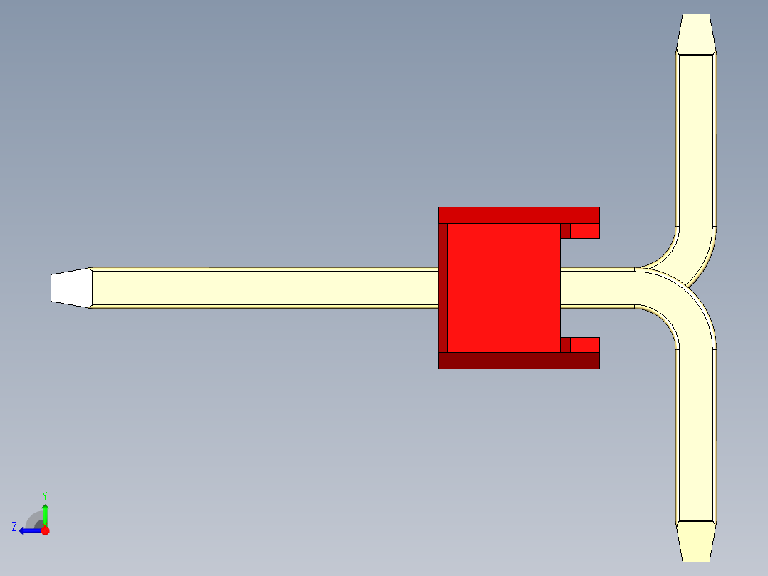 彩色公排针 100mil 2.54mm 系列-DS1022_red_02p_100mil_Type_SMT_R1_rev1.0右视图