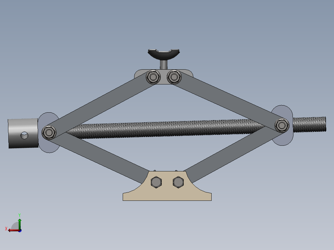 汽车千斤顶后视图