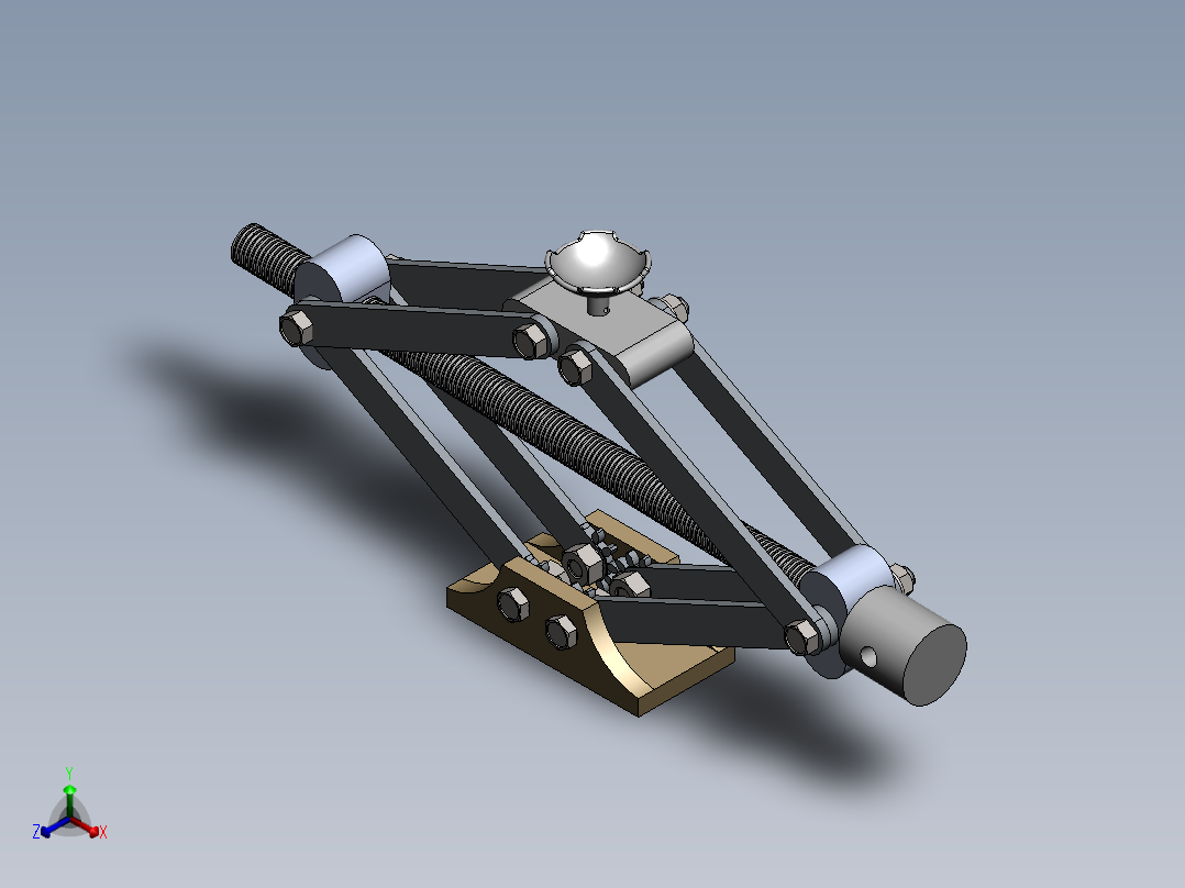 汽车千斤顶正等轴测图