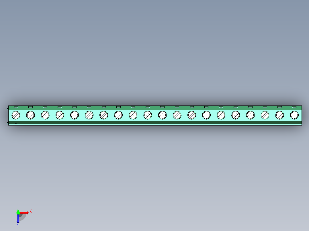 DEGSON DG128 系列 5.07.5mm 接线端子-DG128-7.5-20P-14-00AH俯视图