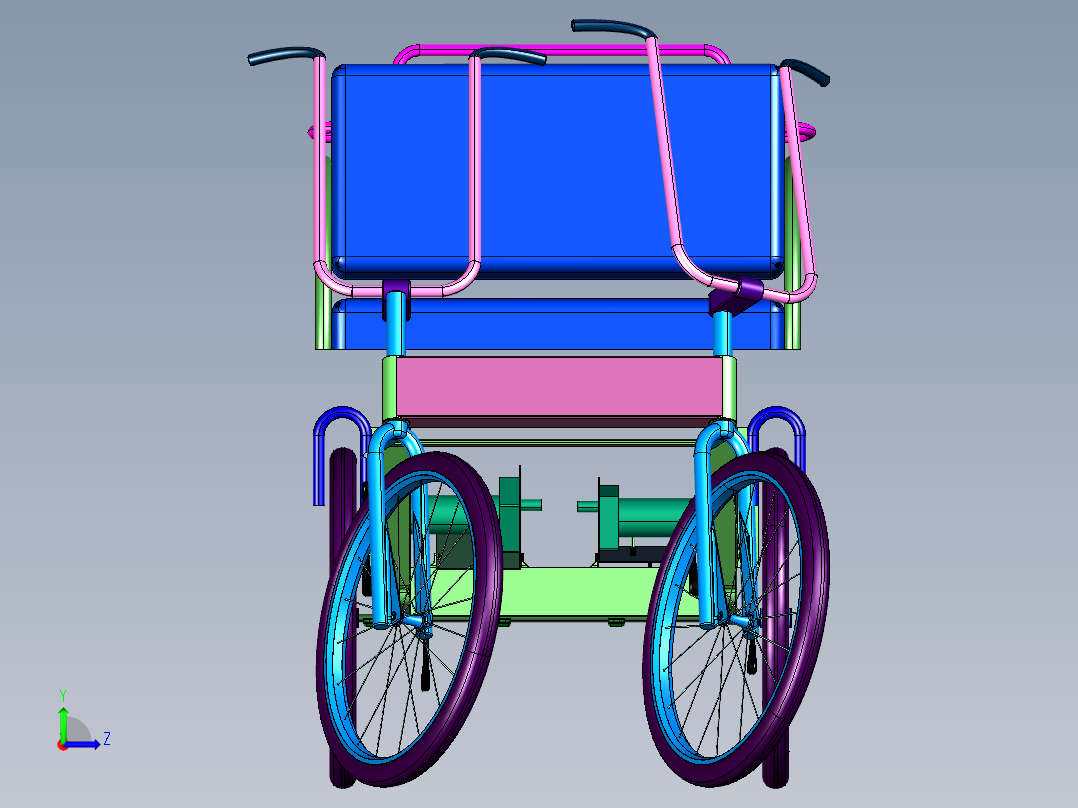 电动四轮休闲电动亲子自行车左视图