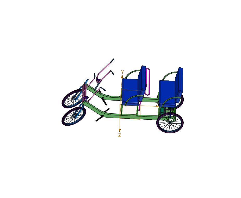 电动四轮休闲电动亲子自行车