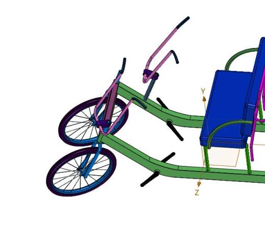 电动四轮休闲电动亲子自行车缩略图