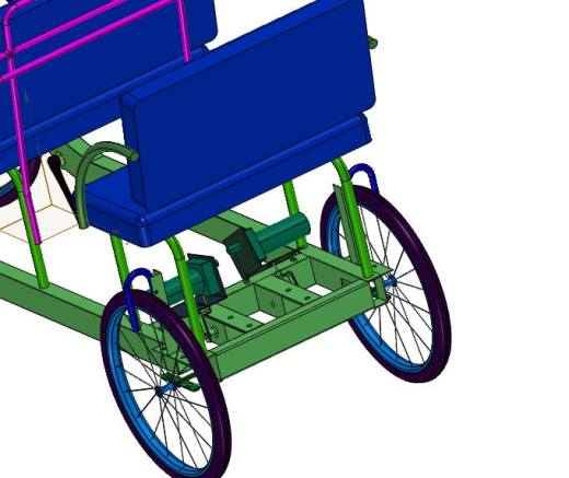 电动四轮休闲电动亲子自行车缩略图