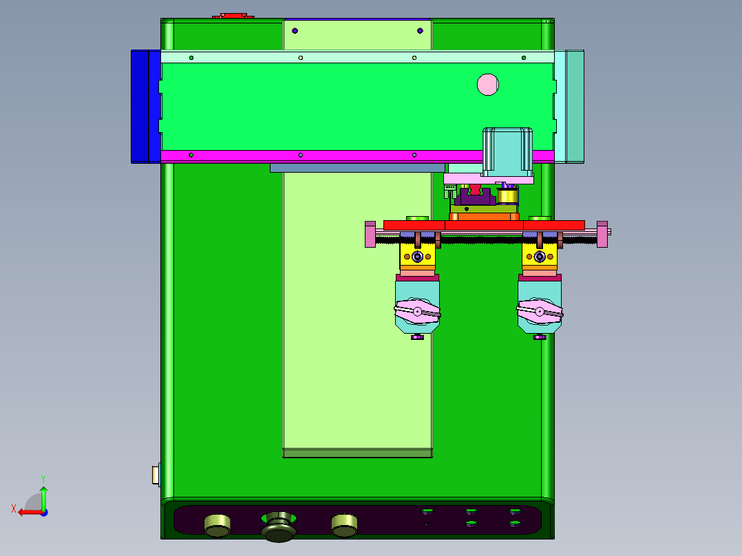 全自动高速多点滴胶机后视图
