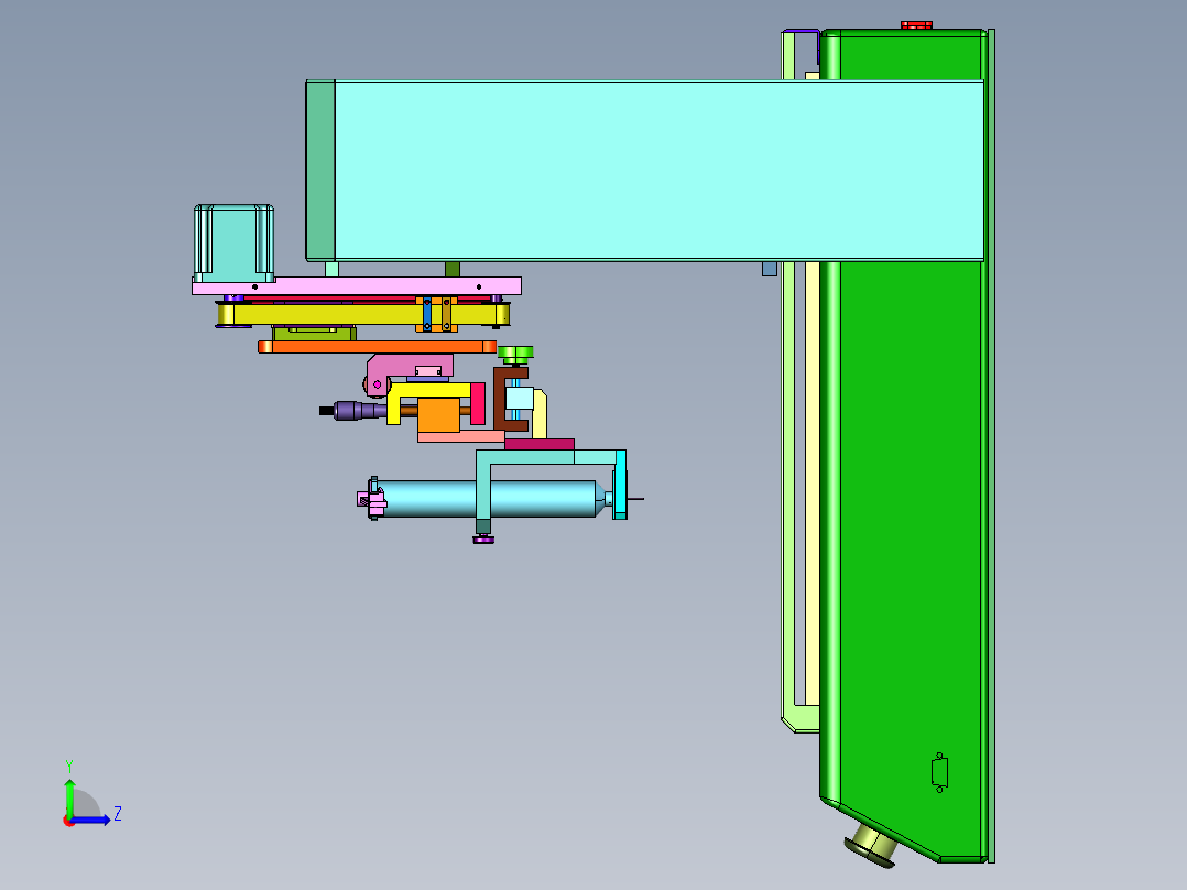 全自动高速多点滴胶机左视图